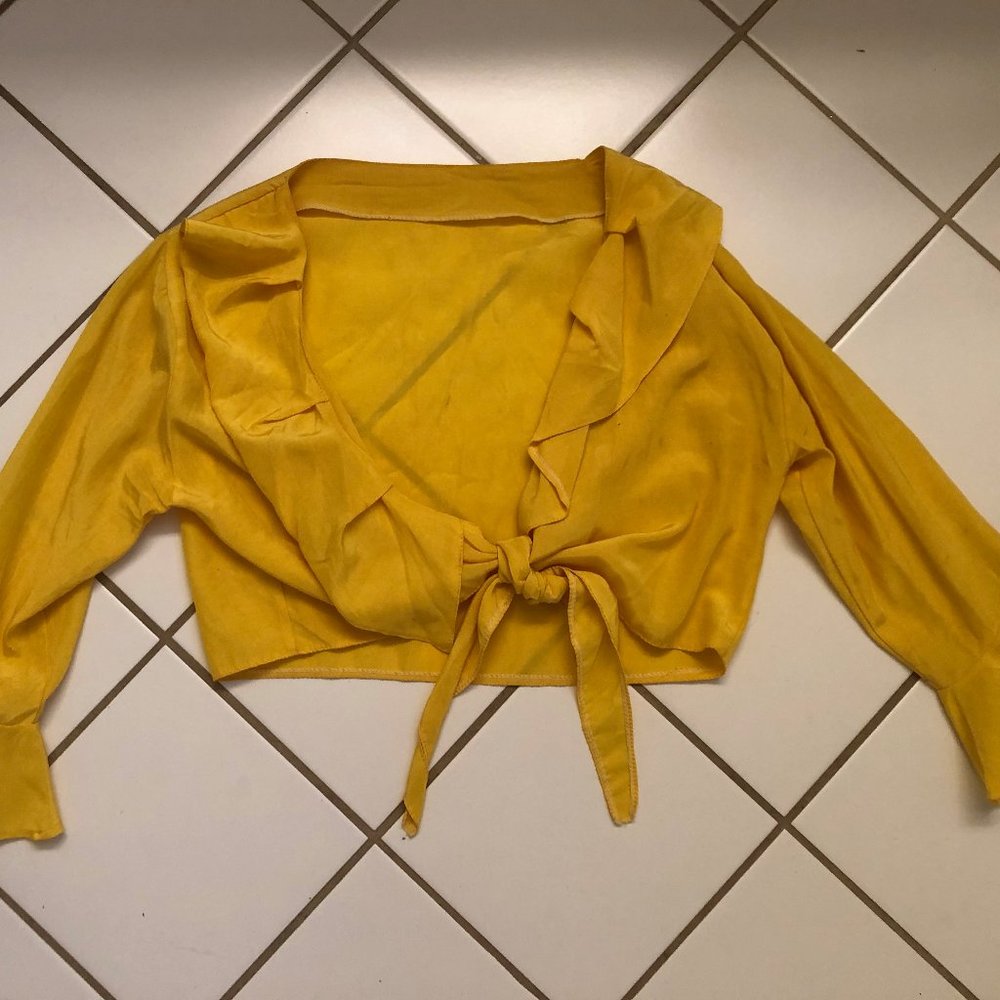 Vintage Dancing Queen Tie Crop Top